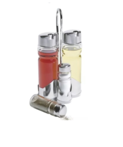 Aluguel Galheteiro Porta Vinagre Azeite E Sal Com 4 Peças